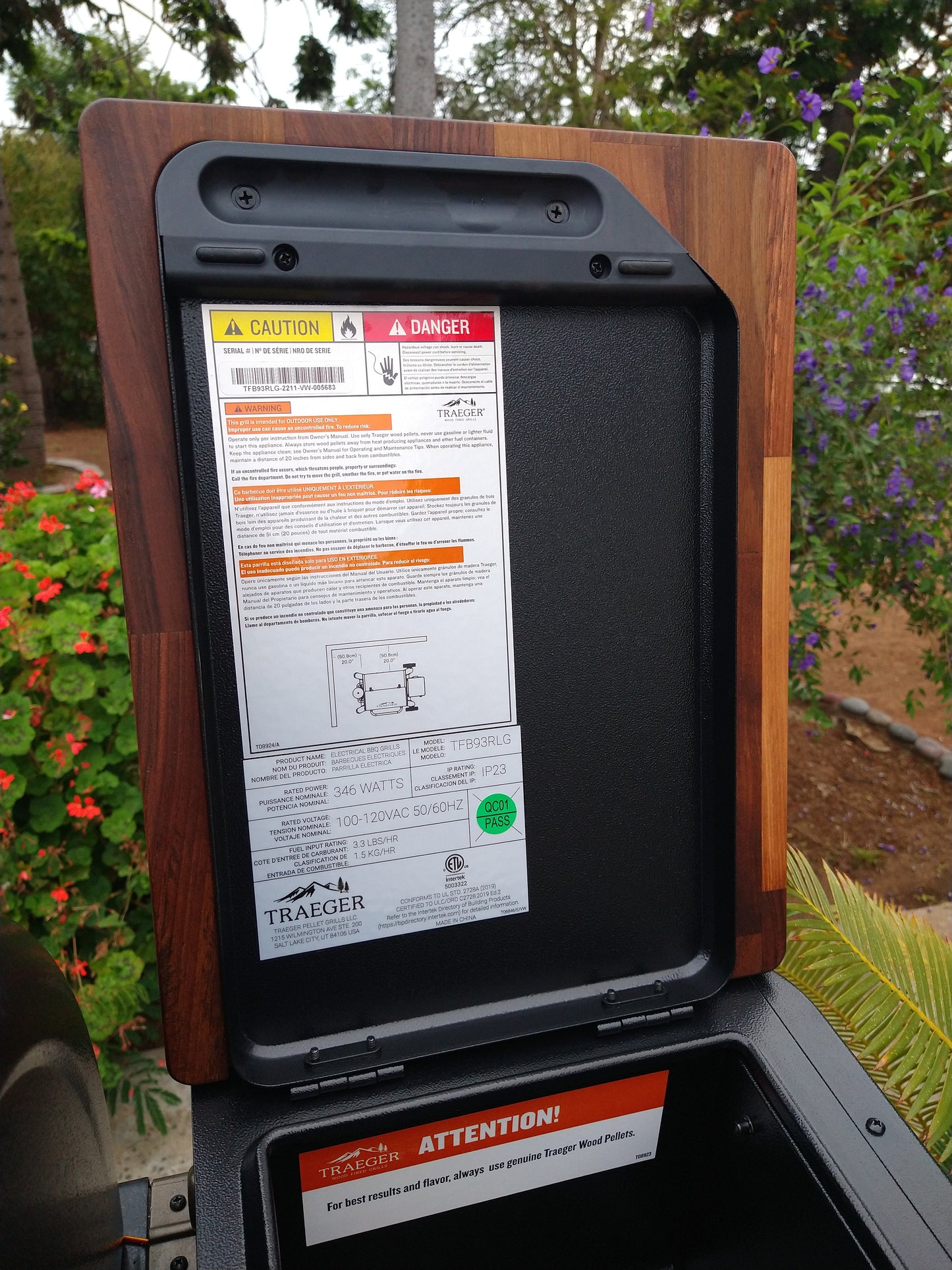 BBQ Boards®, Traeger Ironwood Pellet Bin Board