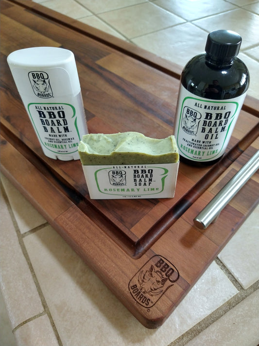 BBQ Board Balm™, Complete Care Package (Wax, Oil, Soap & Lint Free Cloth)