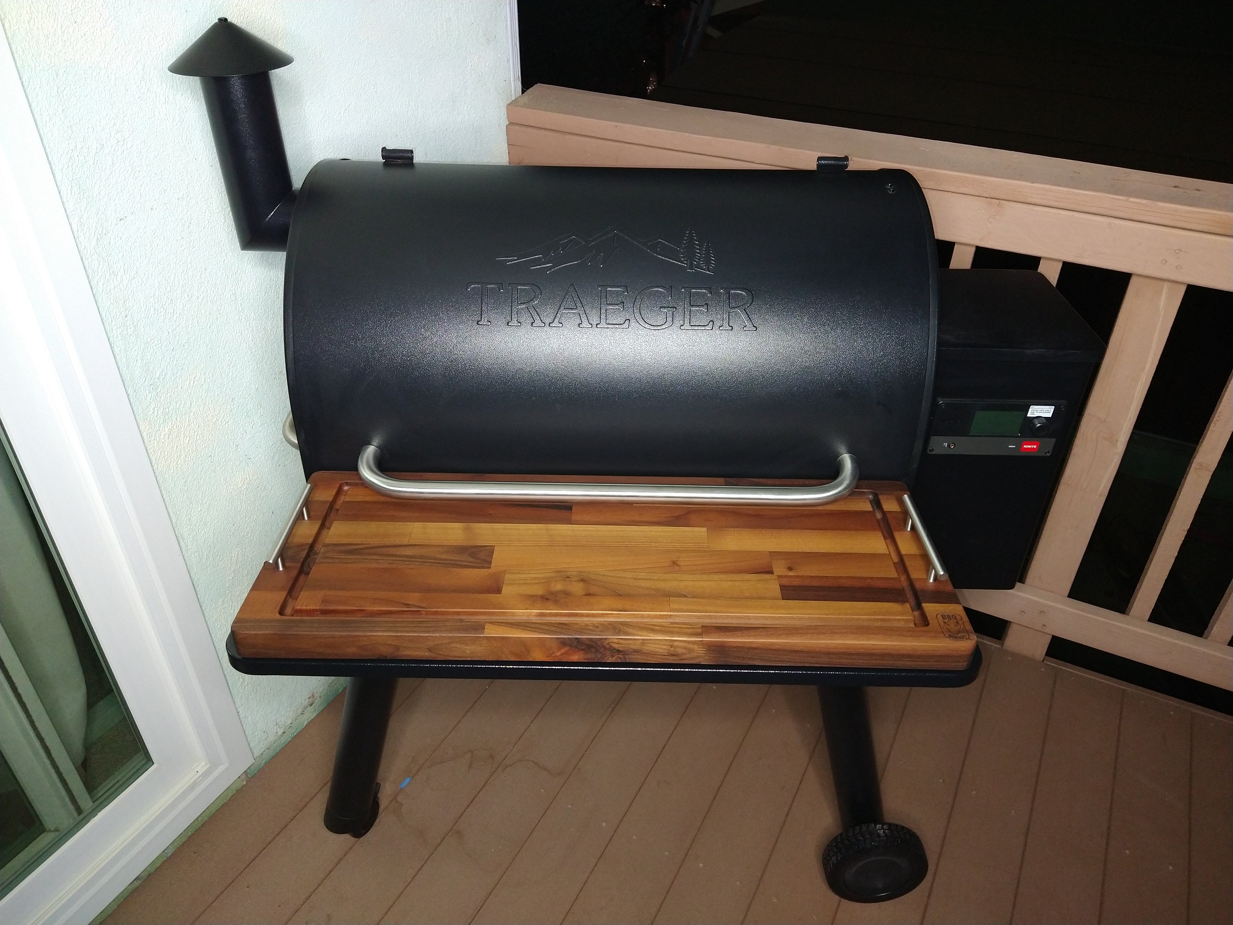 Traeger front outlet shelf