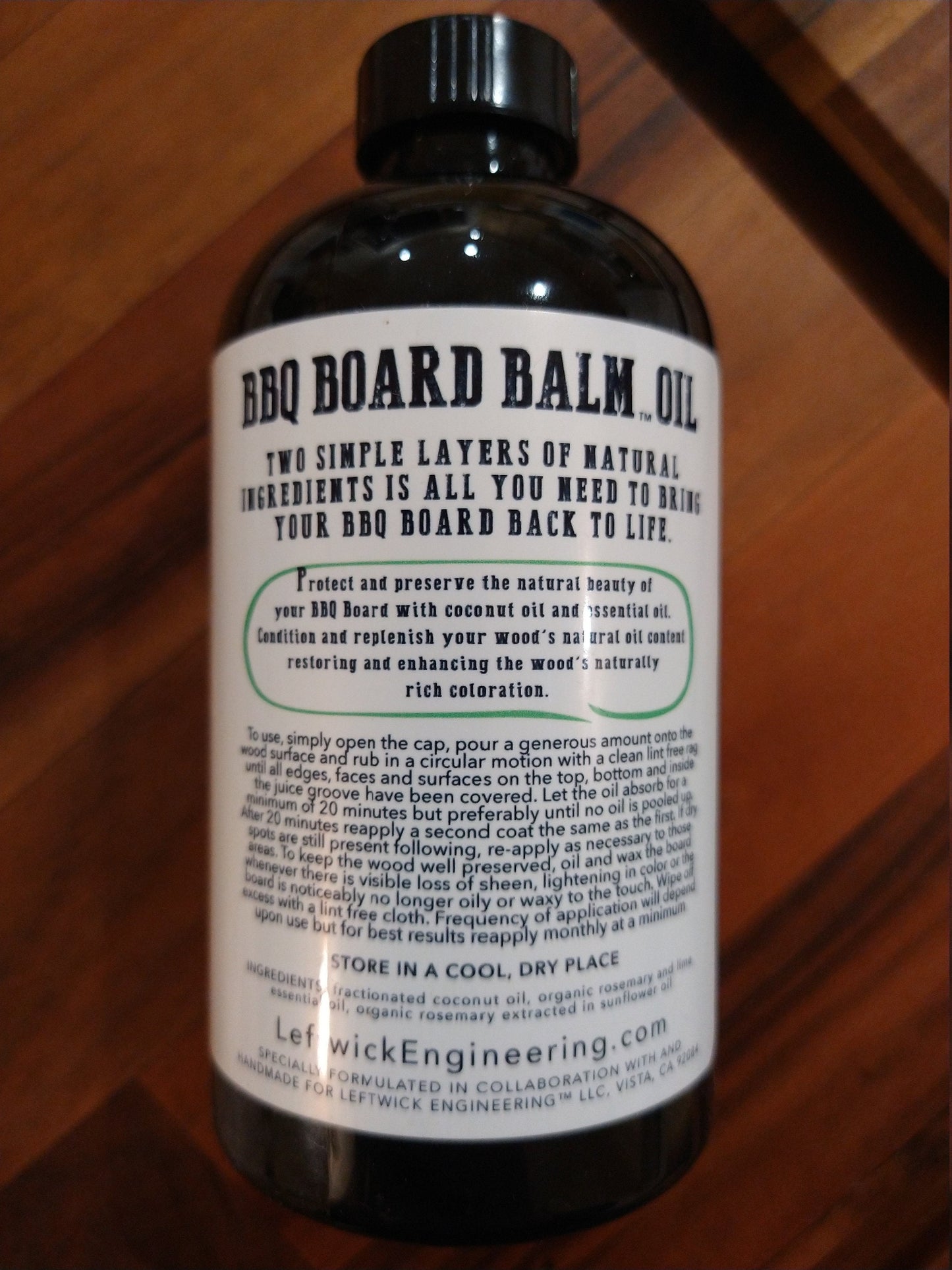 BBQ Board Balm™, Oil